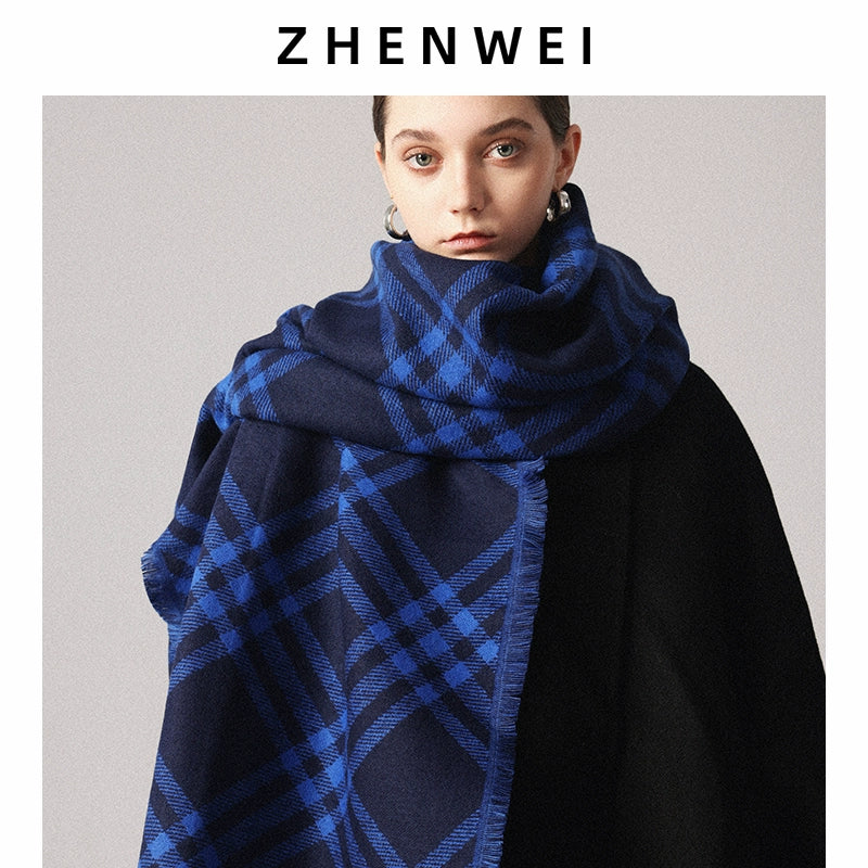 ZHENWEI Widened Large Shawl Plaid Scarf