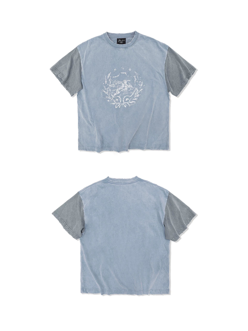 WANNA LAB Old Color Matching Loose Tee