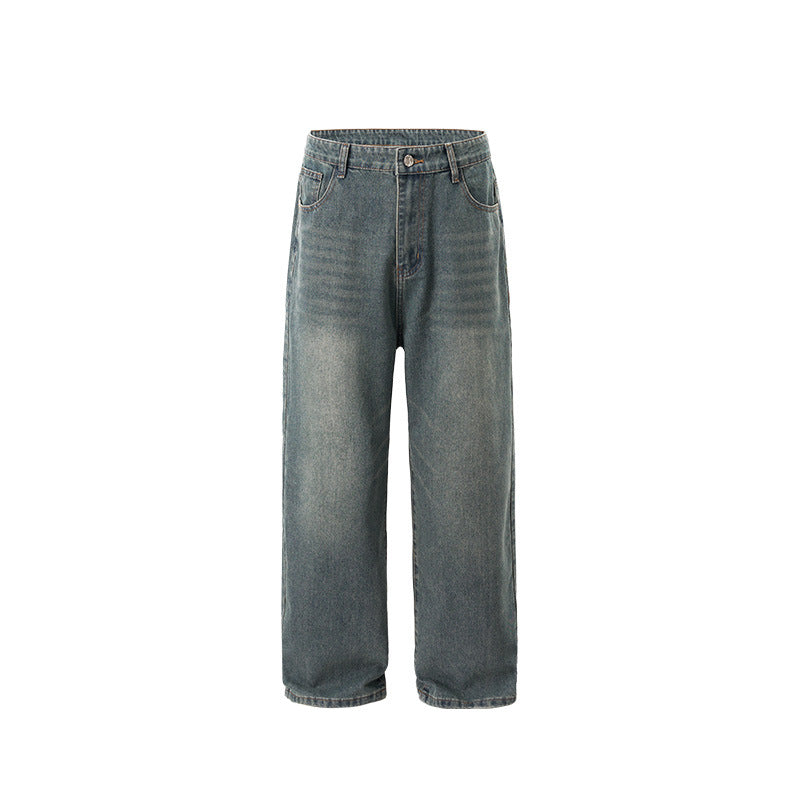 Inflation Silhouette Washed Denim Scimitar Pants