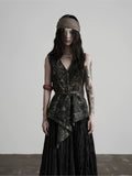 INDULGE Oil Painting Drawing Strap Waist Tee