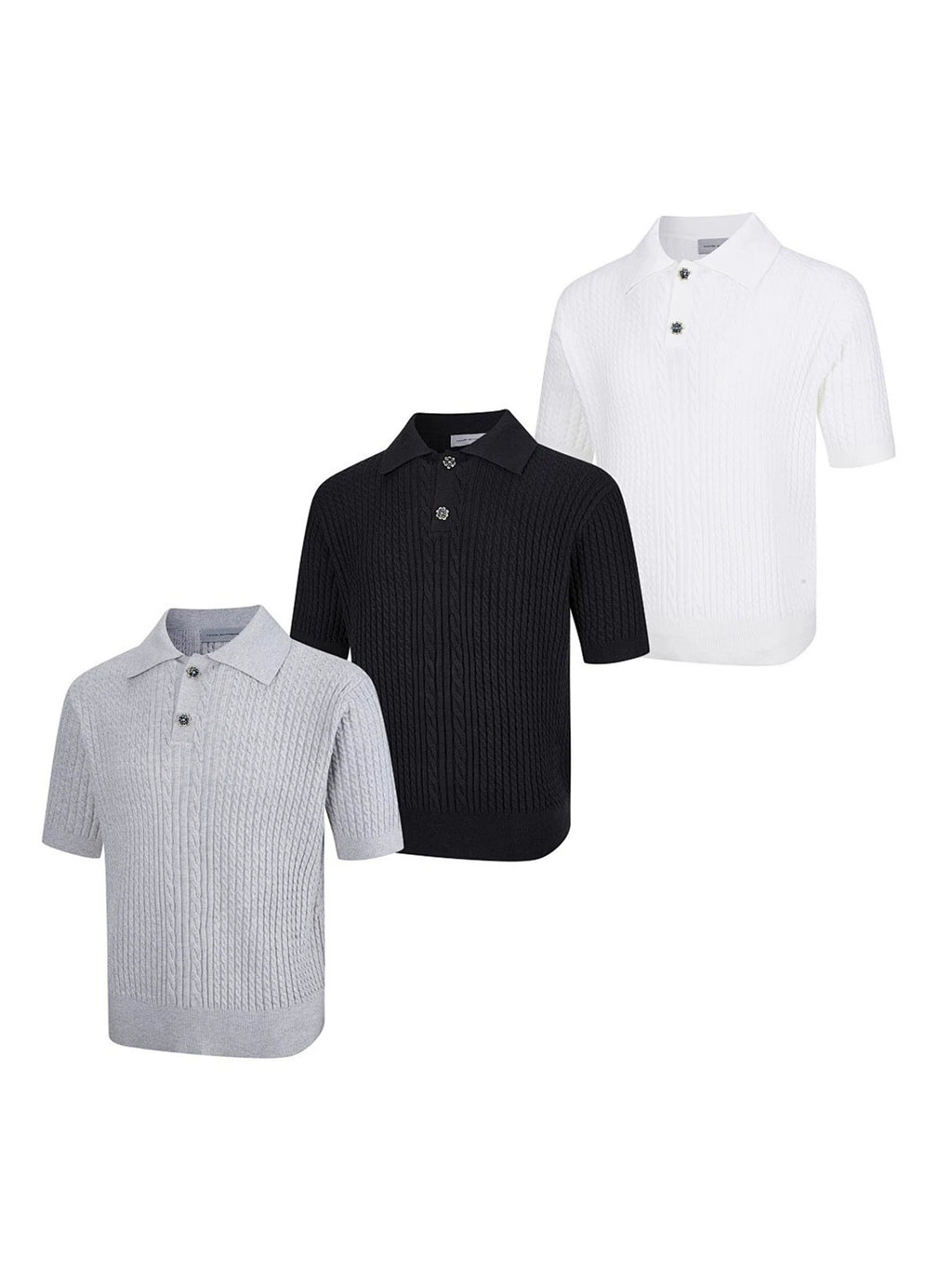 EME Knitted Relief Breathable Polo Short Sleeve