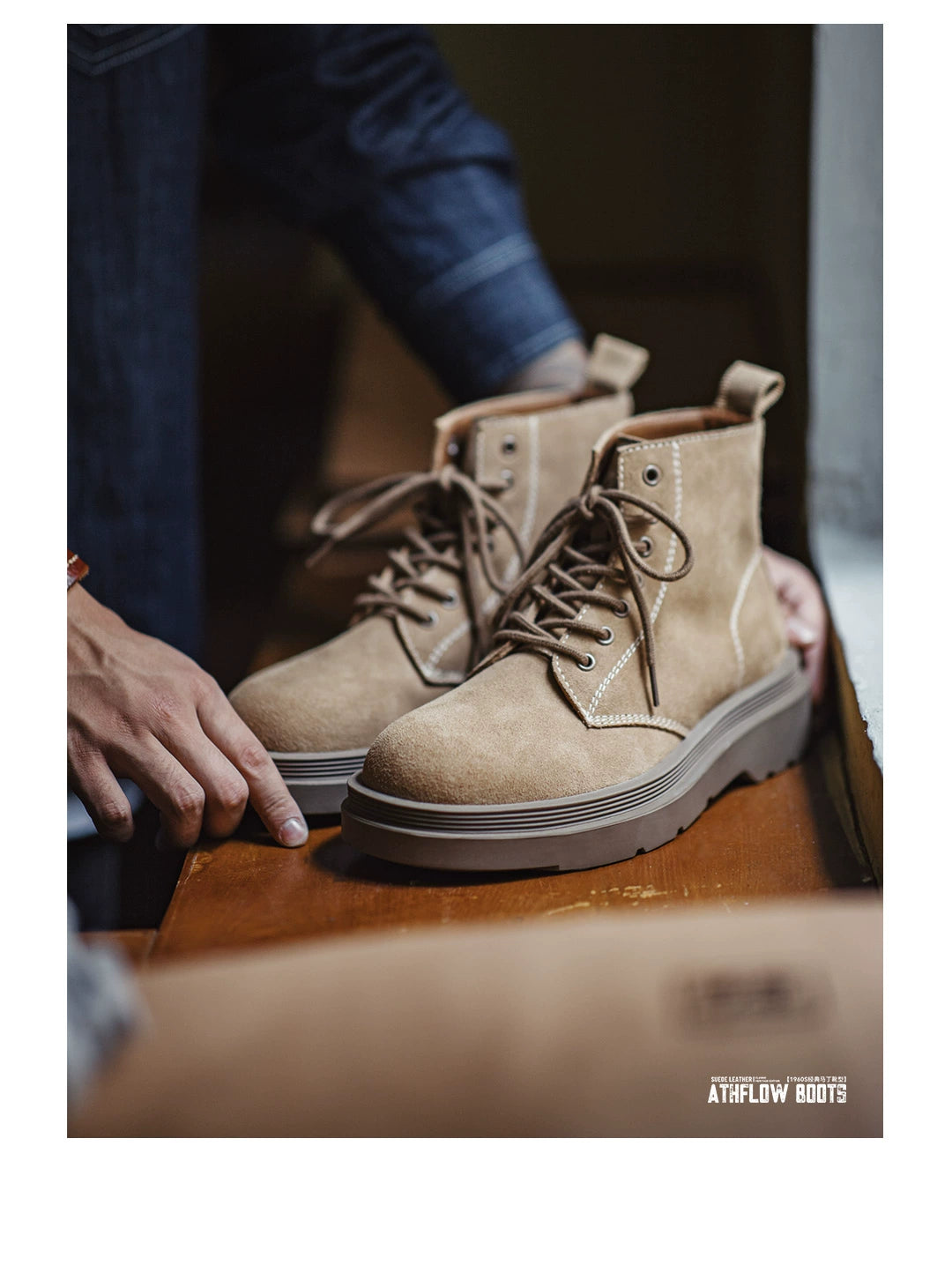 Maden Vintage Casual Soft Leather High Top British Boots