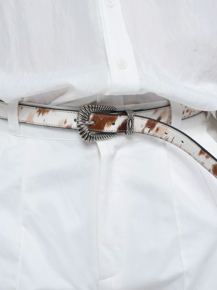 DYZZYMOTIF Retro Cow Pattern Belt