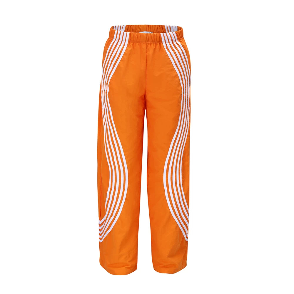 FTS Vintage Striped Loose Straight Sweatpants