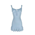 Jim Kennet Square Neck Slim Fit Stretch Lace Dress