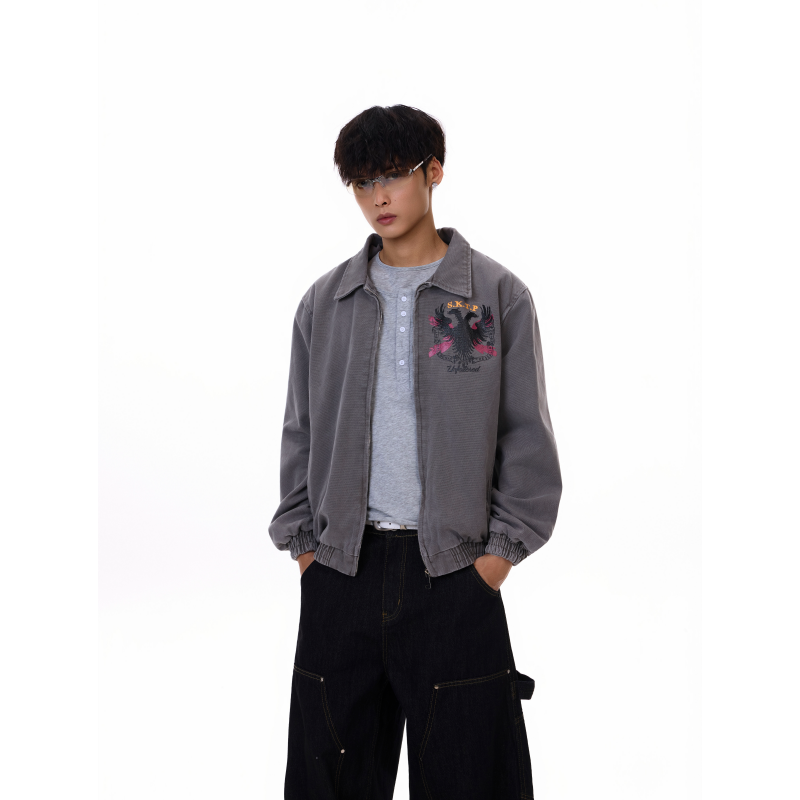 BTSG Dyed Short and Wide Retro Tooling Casual Jacket