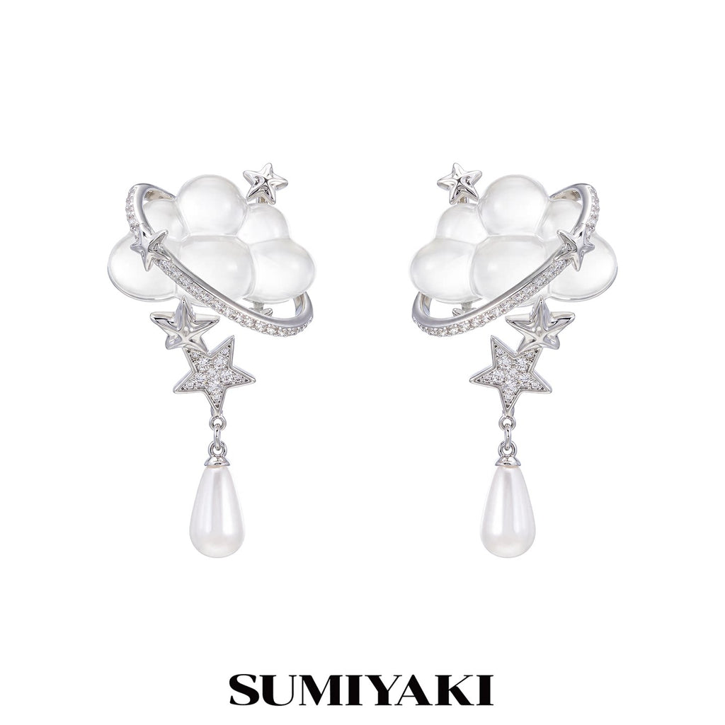 SUMIYAKI Temperament Diamond-encrusted Light Luxury Earrings