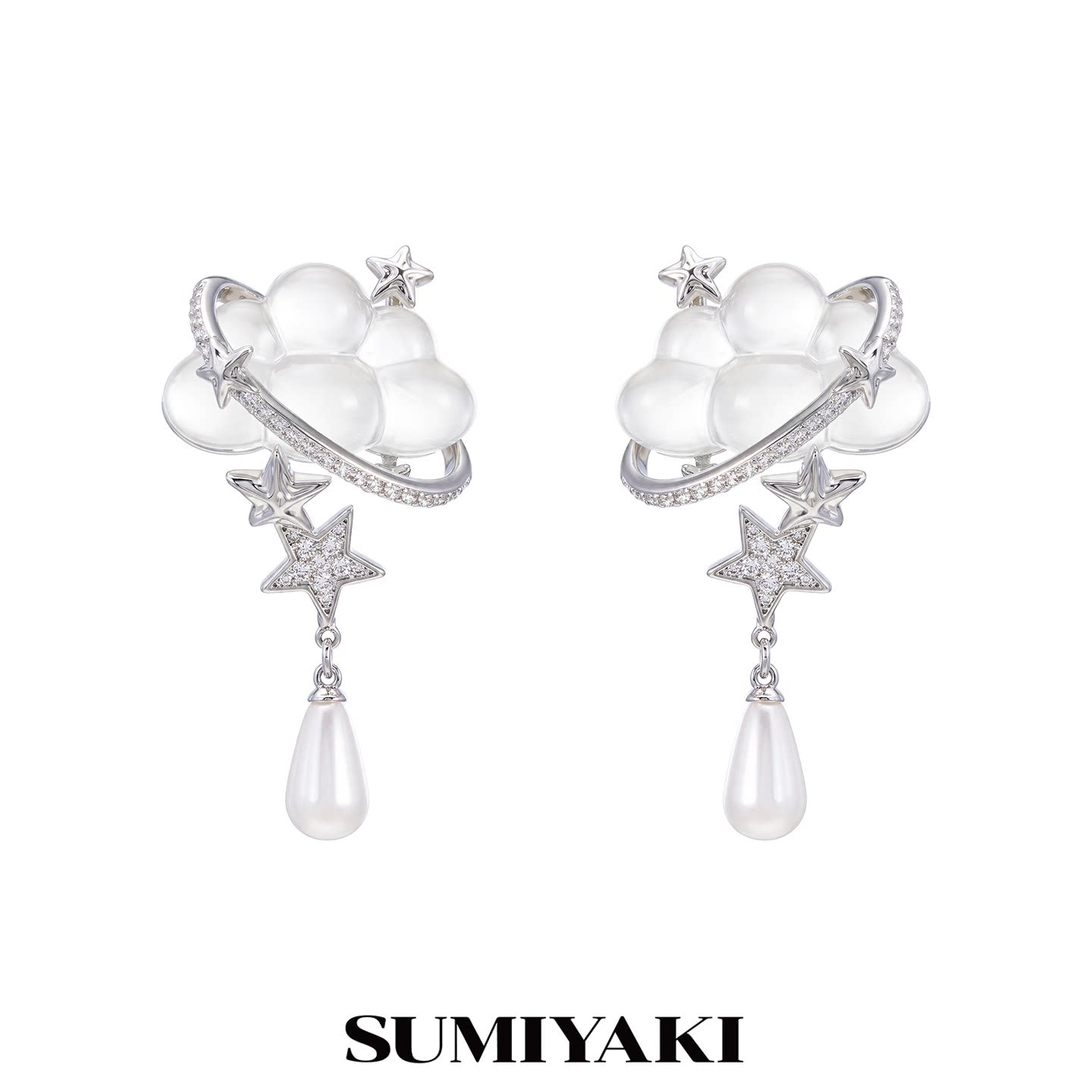 SUMIYAKI Temperament Diamond-encrusted Light Luxury Earrings