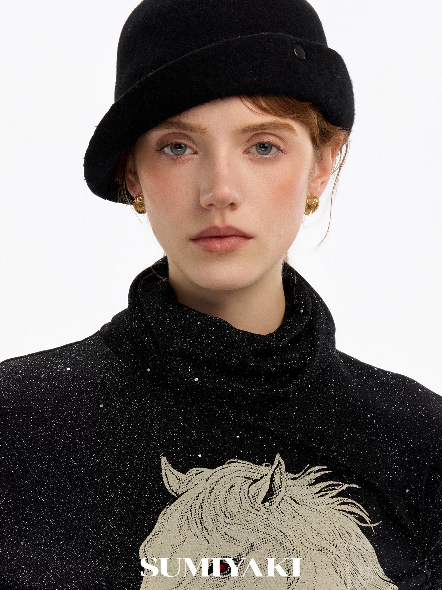 SUMIYAKI Make Old Cowboy Hat Earrings