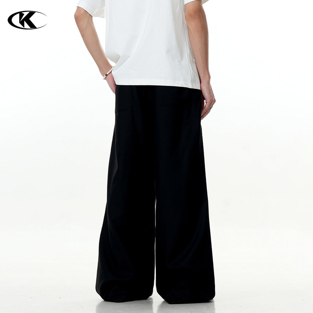 11KN layered drape breasted trousers
