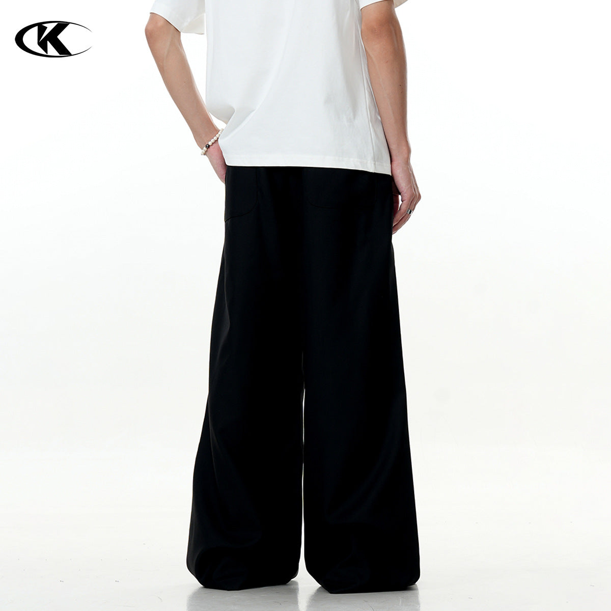 11KN layered drape breasted trousers