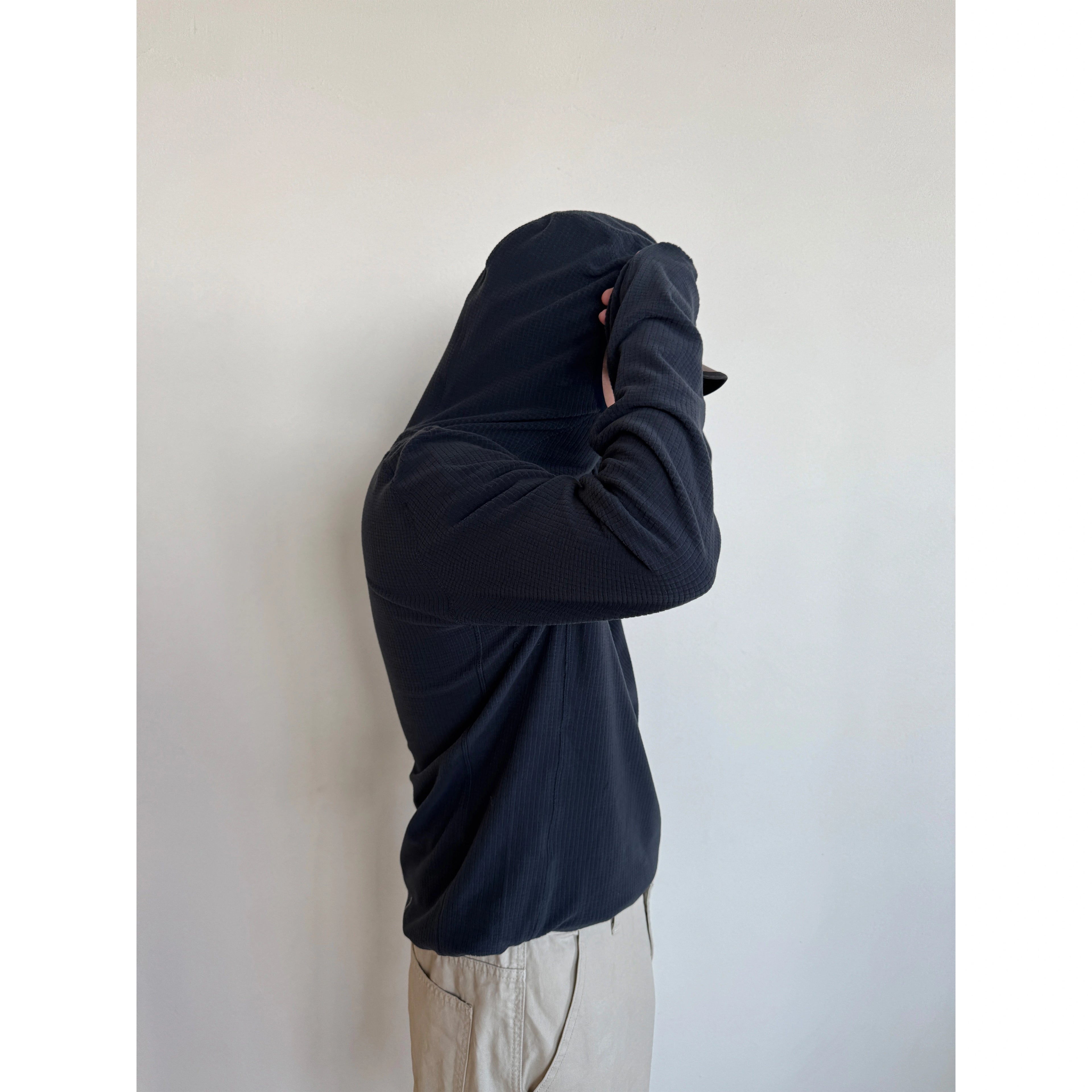 Anniehall Waffle Fleece Outdoor Running Hooded Sweater