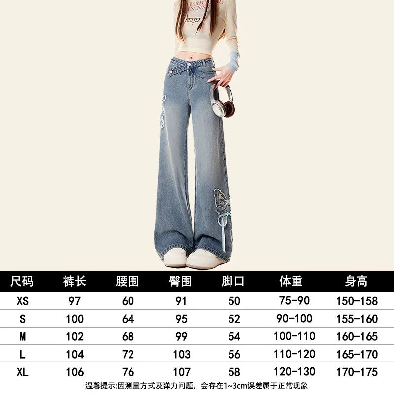 ZRSEE Wide-leg Star Jeans