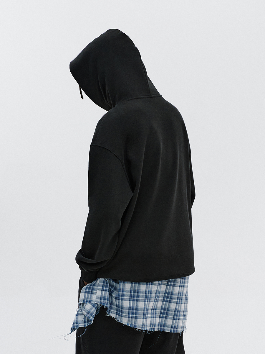 ATRY Fast Hot Fleece Color Text Typesetting Printed Hoodie