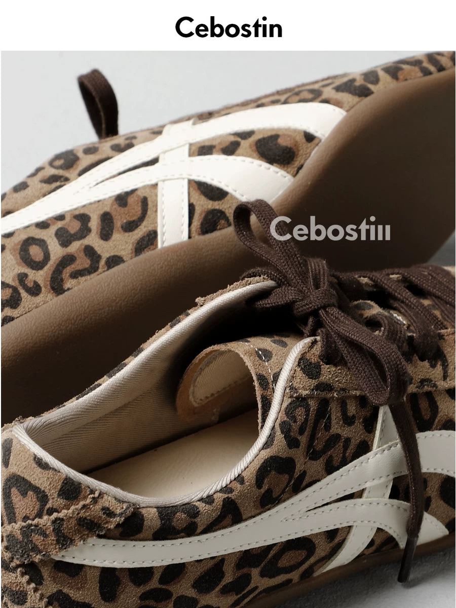 Cebostin Contrast Versatile Retro Forrest Gump Sneakers