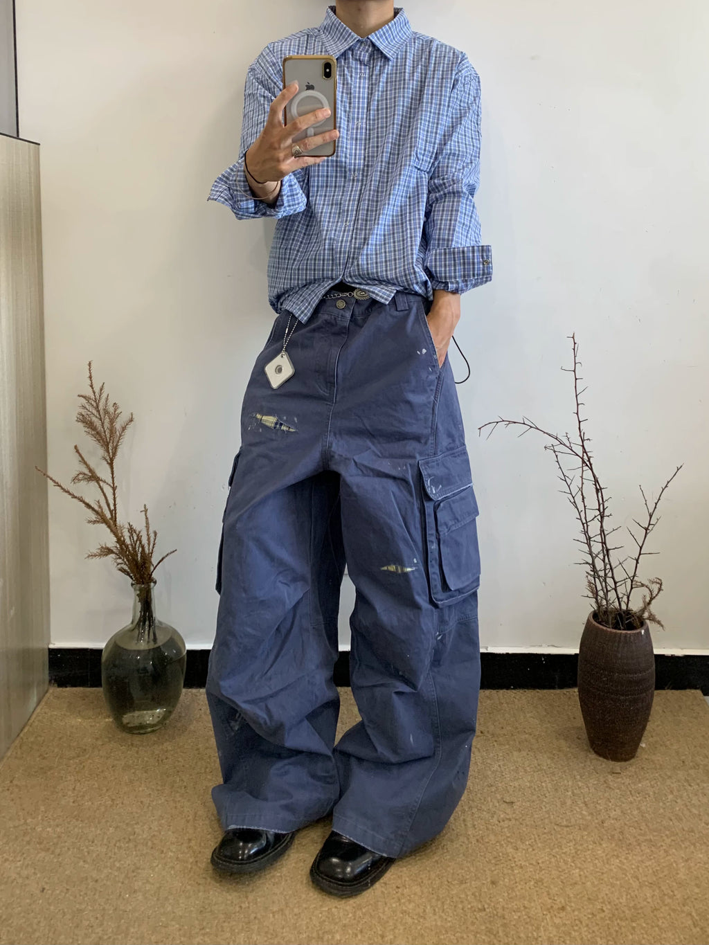 EssorNovus Make Old Plaid Overalls