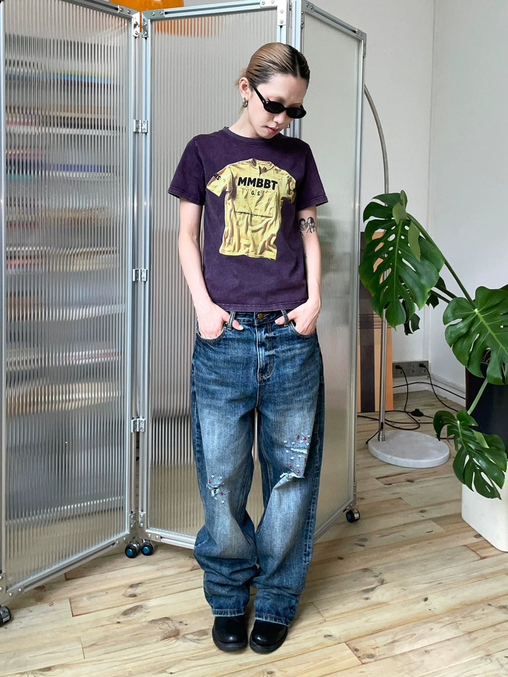 MMBBT Fun Clothing Printed Crew Neck Short Tee
