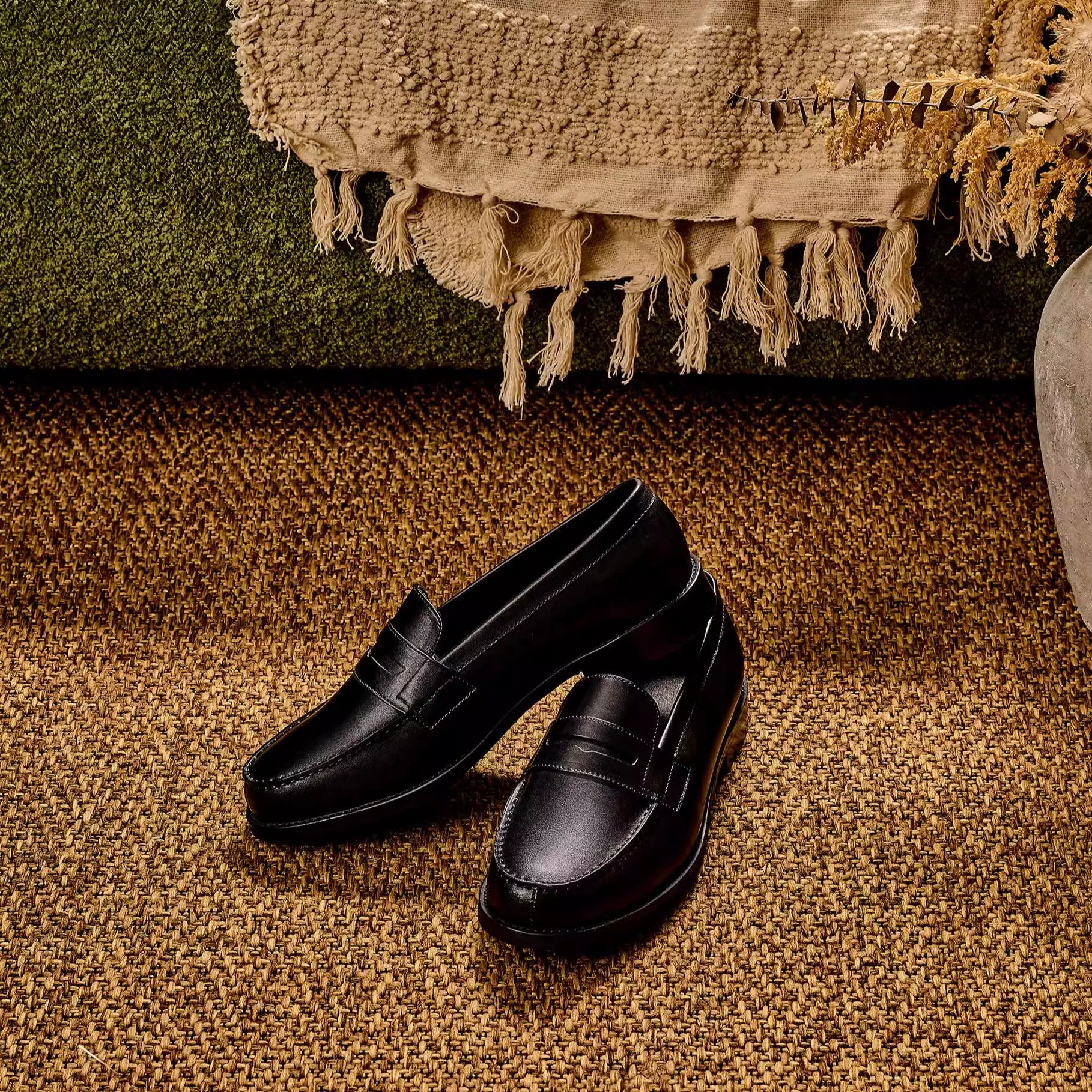 TERRAKOO One-pedal Cowhide Derby Leather Shoes Loafers