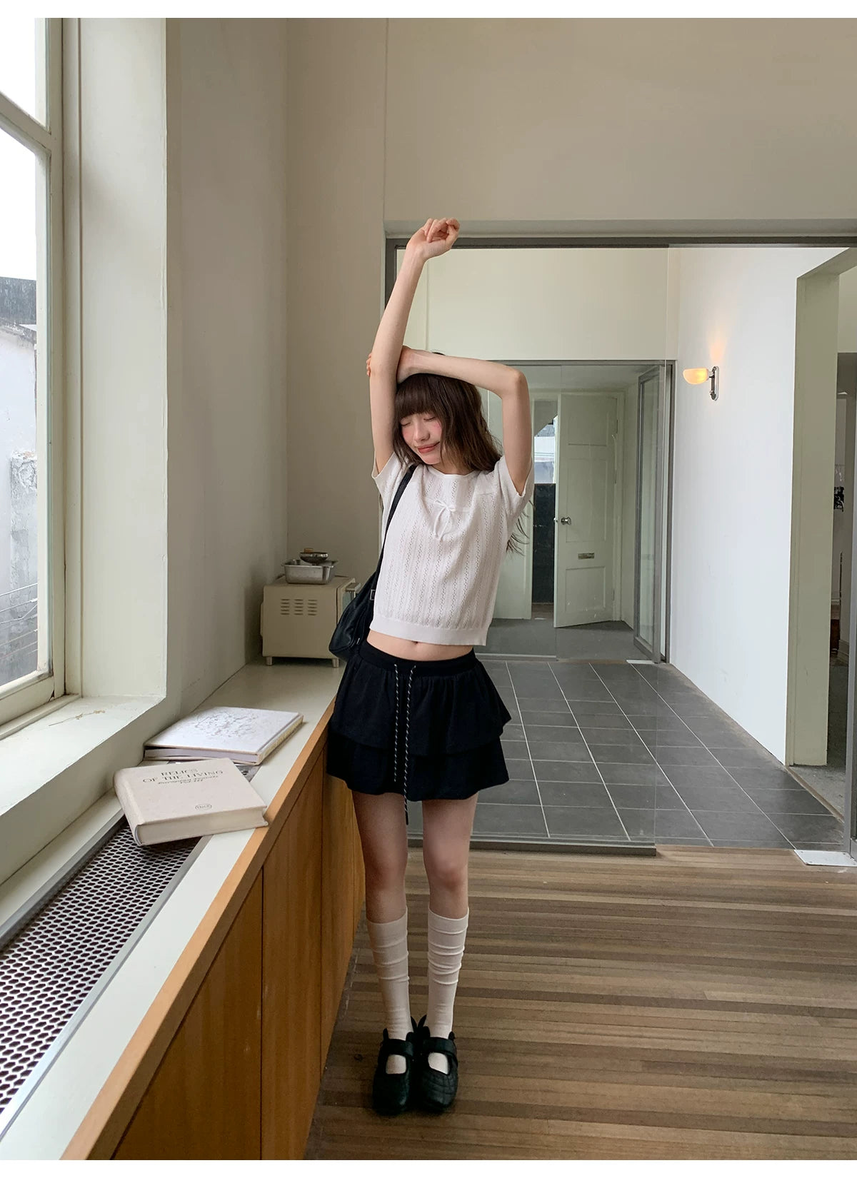 KANO Bow Hollow Knit Tee