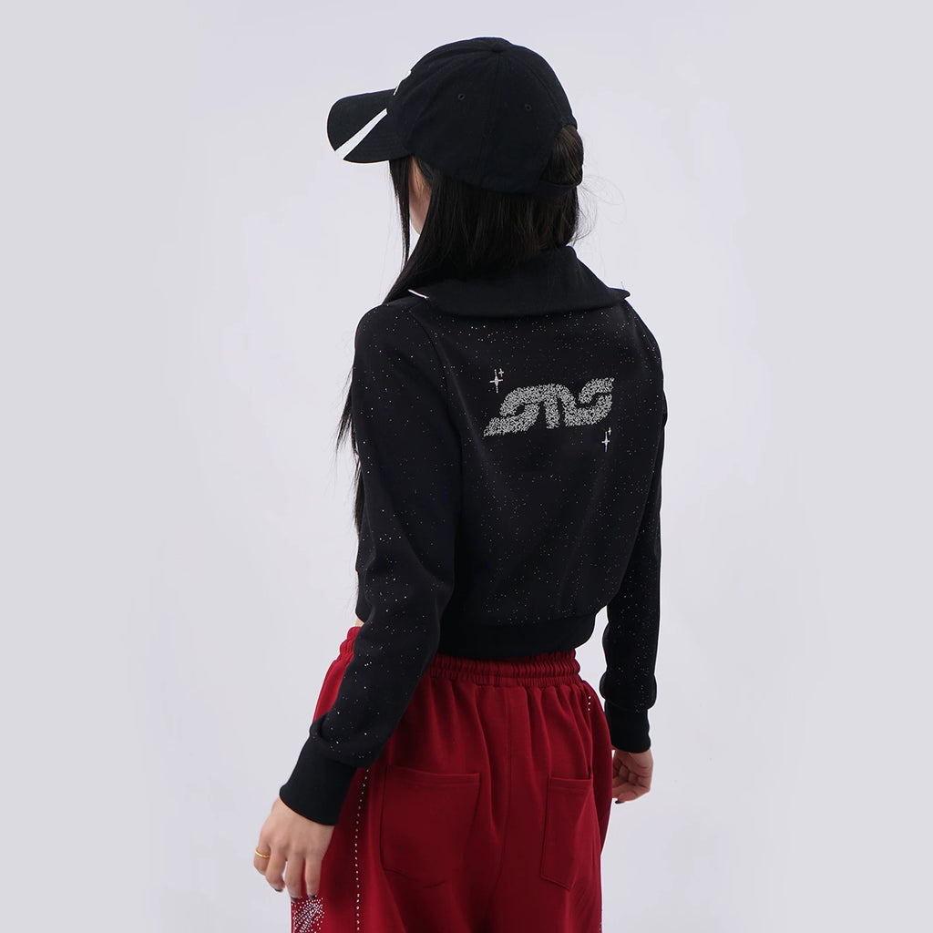 SAMUSAN Hot Diamond Three-dimensional Embroidered Sweater Jacket