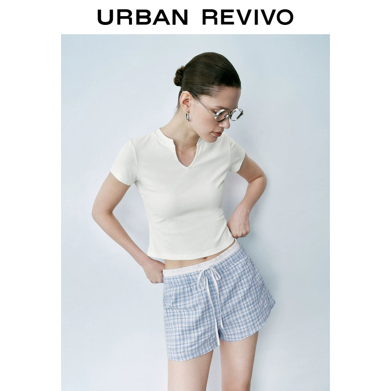 URBAN REVIVO Simple Casual Versatile Tee