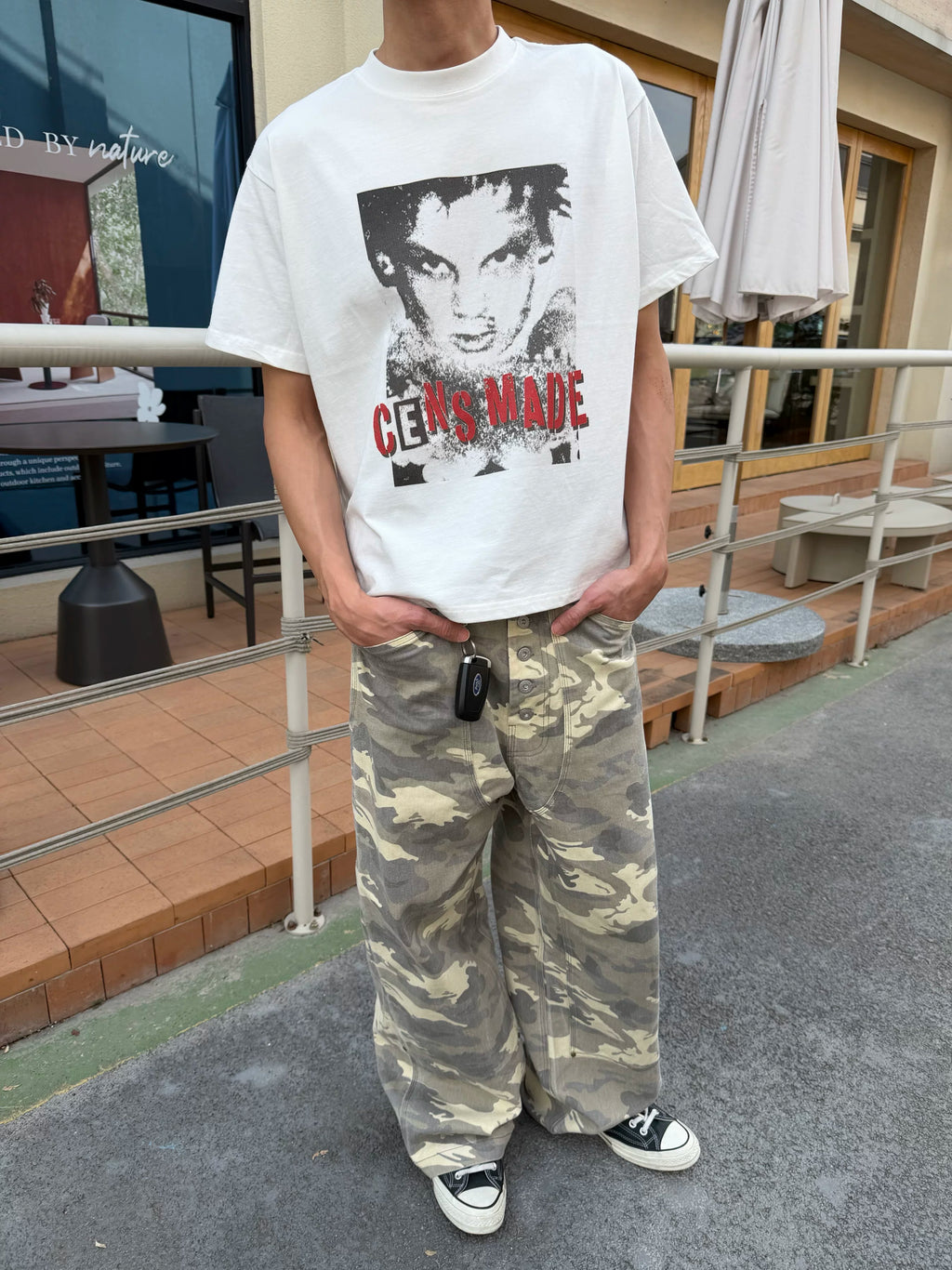CENSMADE Retro Old Punk Print Tee
