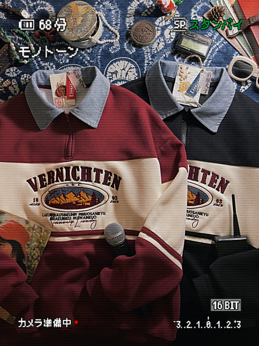 ALOHA Vintage Hong Kong Style POLO Sweater