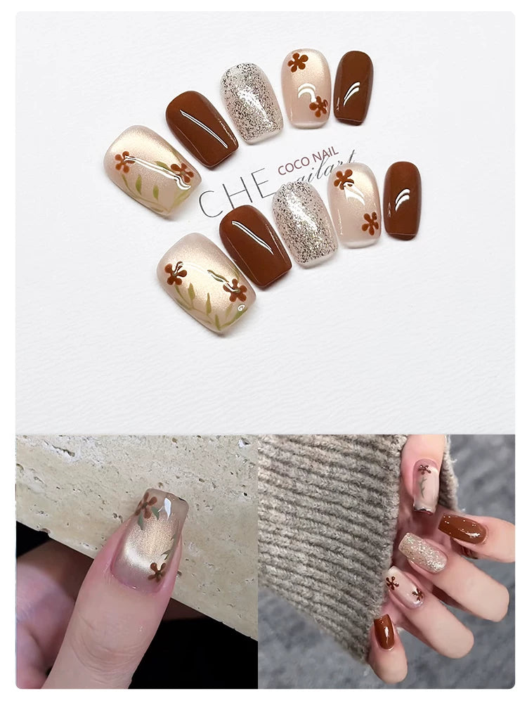 Coco Temperament Light Luxury High Sense White Handmade Manicure Wear Nail