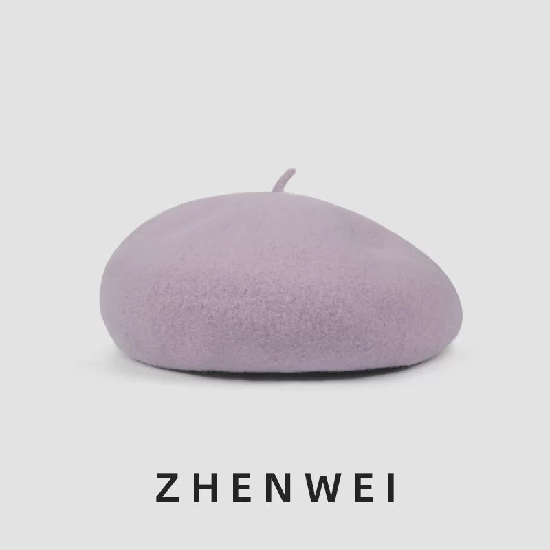 ZHENWEI Cloud Woolen Pure Wool Beret