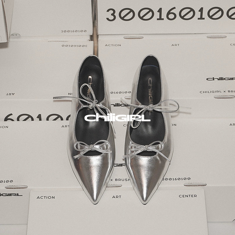 CHILIGIRL Bow-tie Flat Shoes