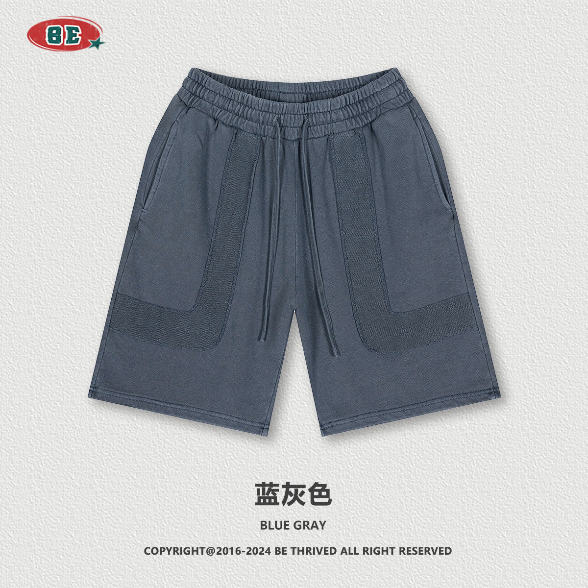 BE heavy washed five-point pants Shorts