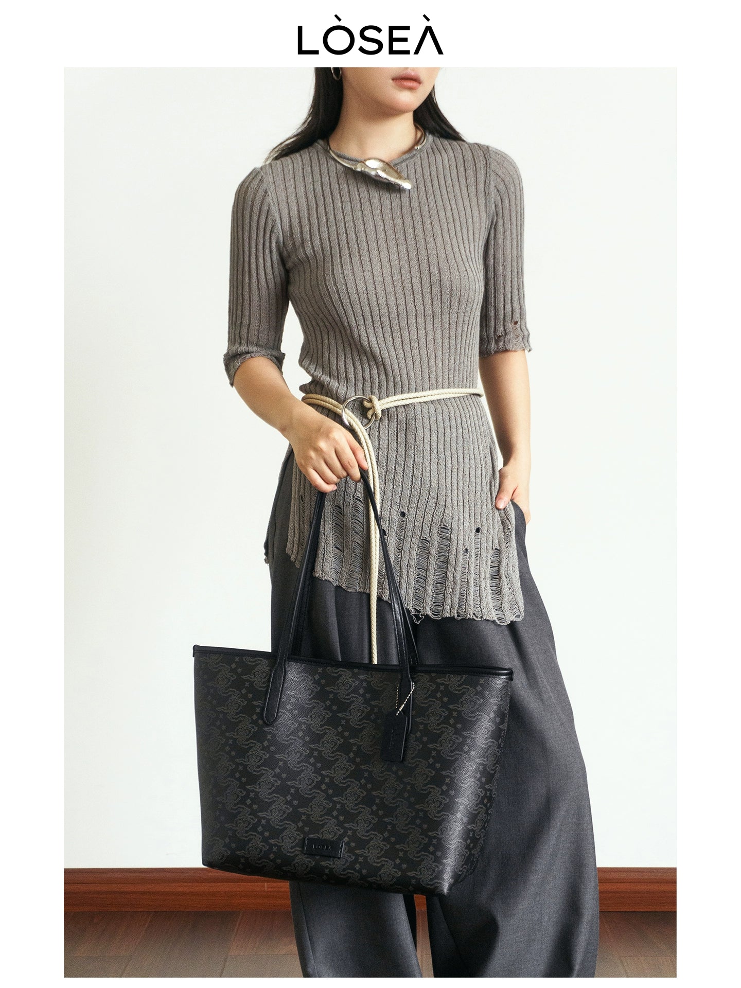 LOSEA Ruyi Moire Tote Bag