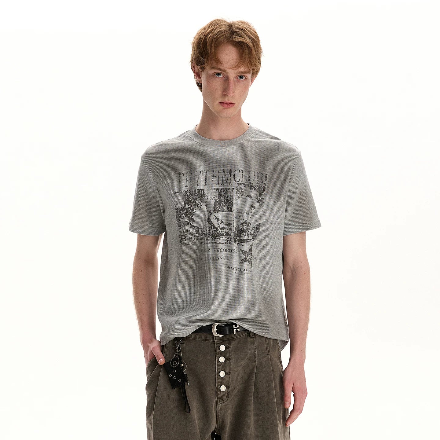 A PUEE Street Retro Vintage Print T-Shirt – Slim Fit Skin-Friendly Top