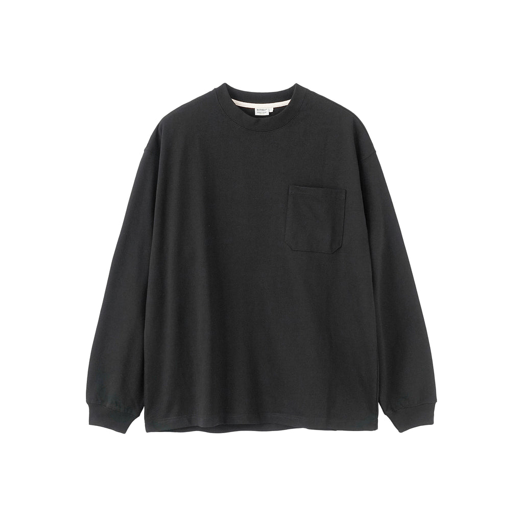 BUTTBILL Heavy 365G Washed Knitted Japanese Long Sleeve Tee