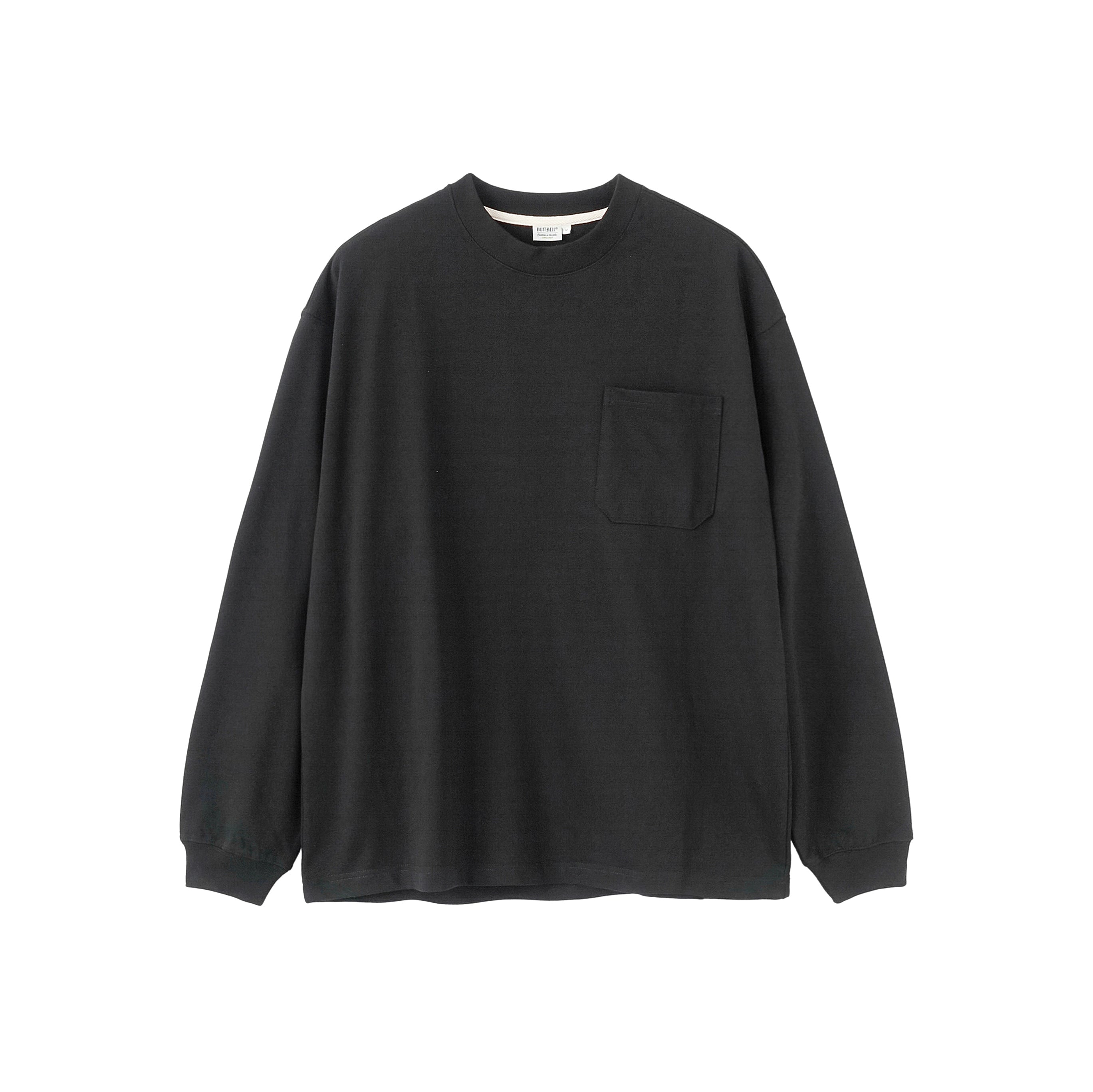 BUTTBILL Heavy 365G Washed Knitted Japanese Long Sleeve Tee
