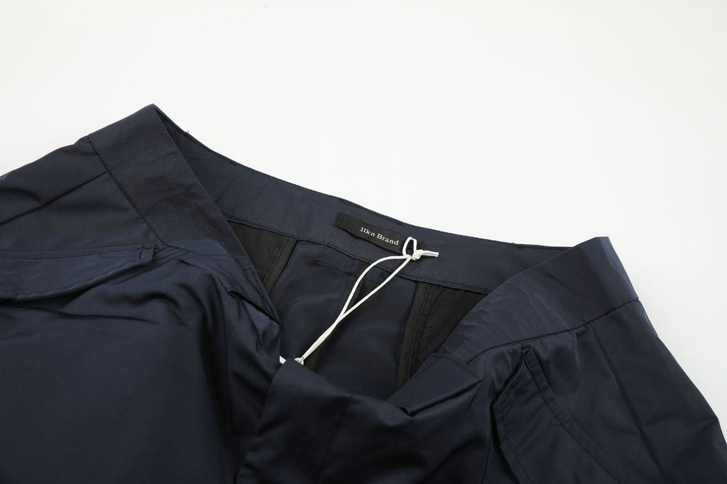 11KN Loose Laminated Large Pocket Reflective Straight Pants