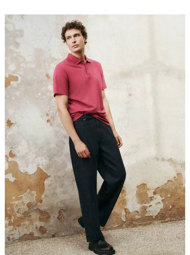 URBAN REVIVO Business Light Commuter Versatile Polo tee