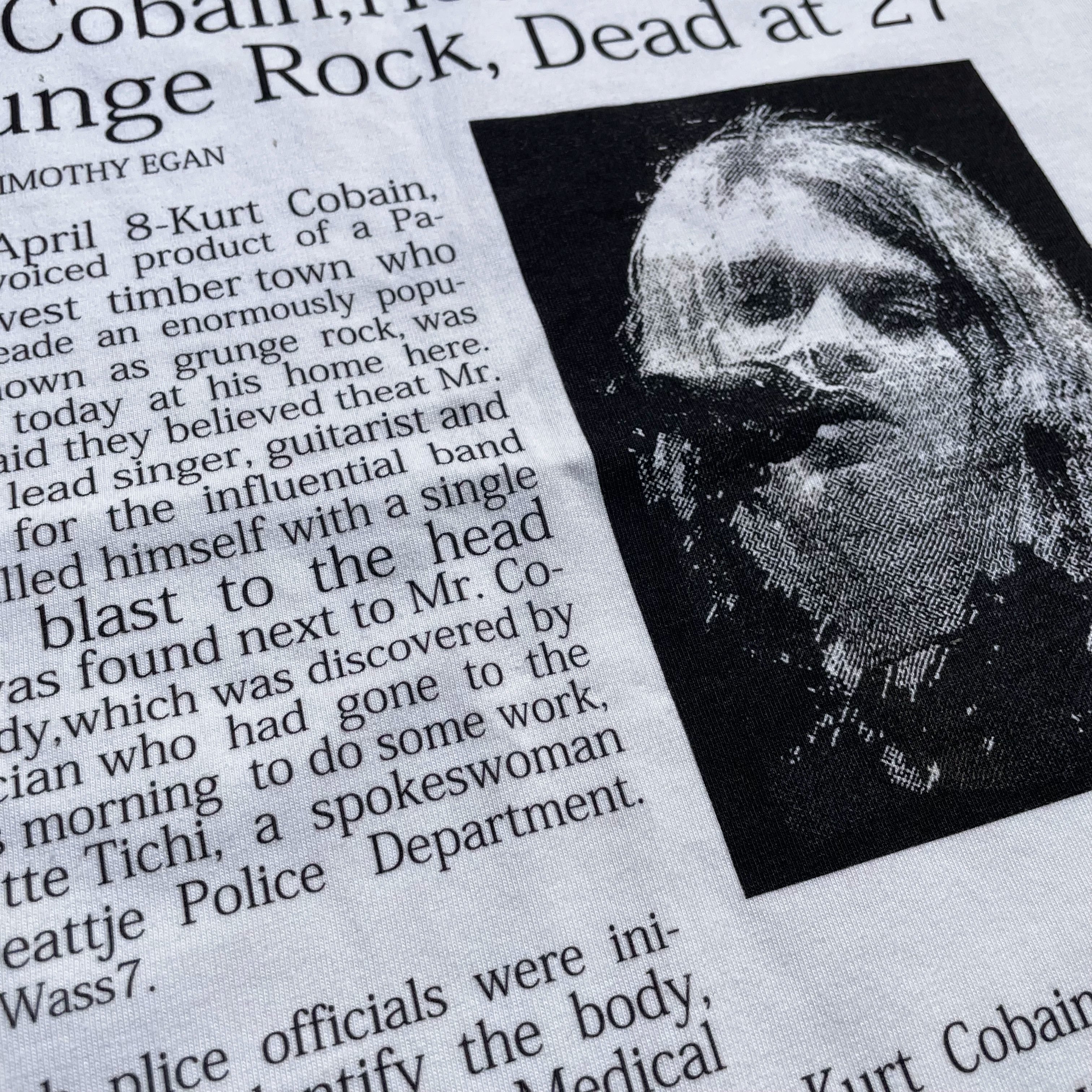 Wang Youbing Studio! Kurt Cobain 260g 100% Cotton Tee