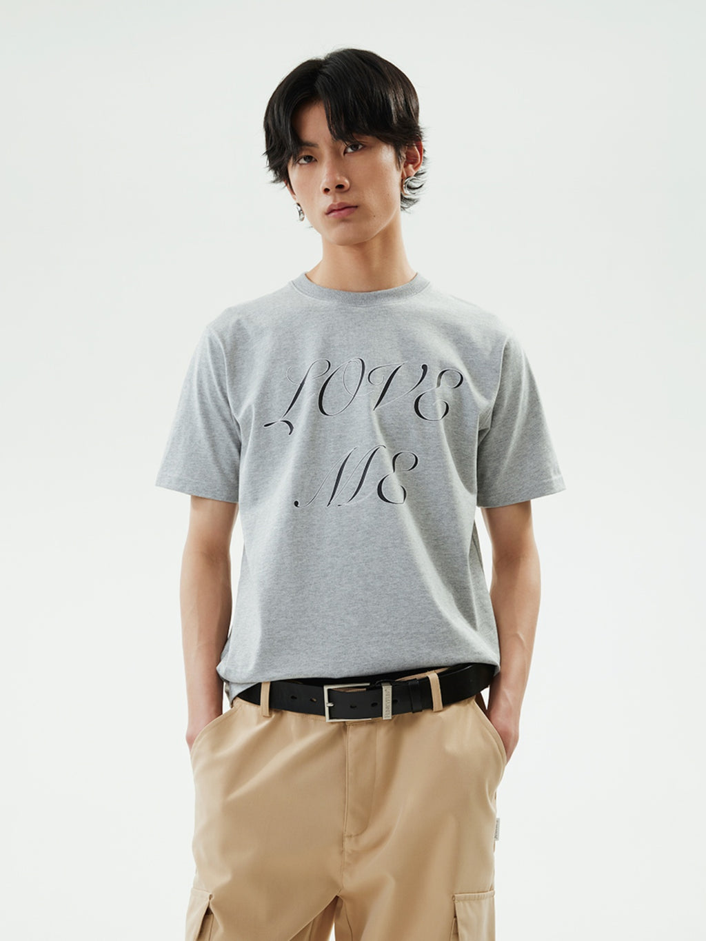 FUNKYFUN LOVE ME Printed Crew Neck TEE
