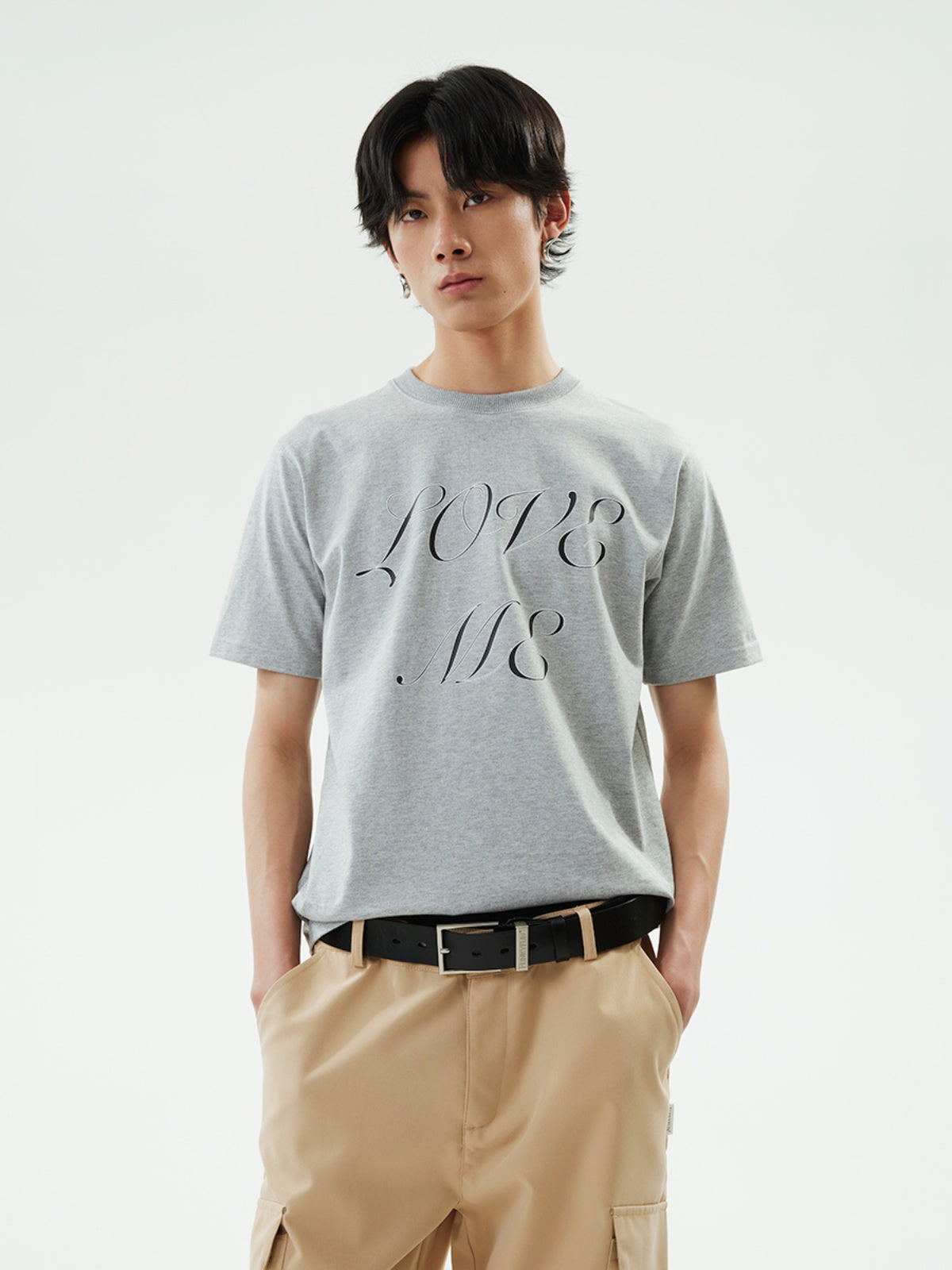 FUNKYFUN LOVE ME Printed Crew Neck TEE
