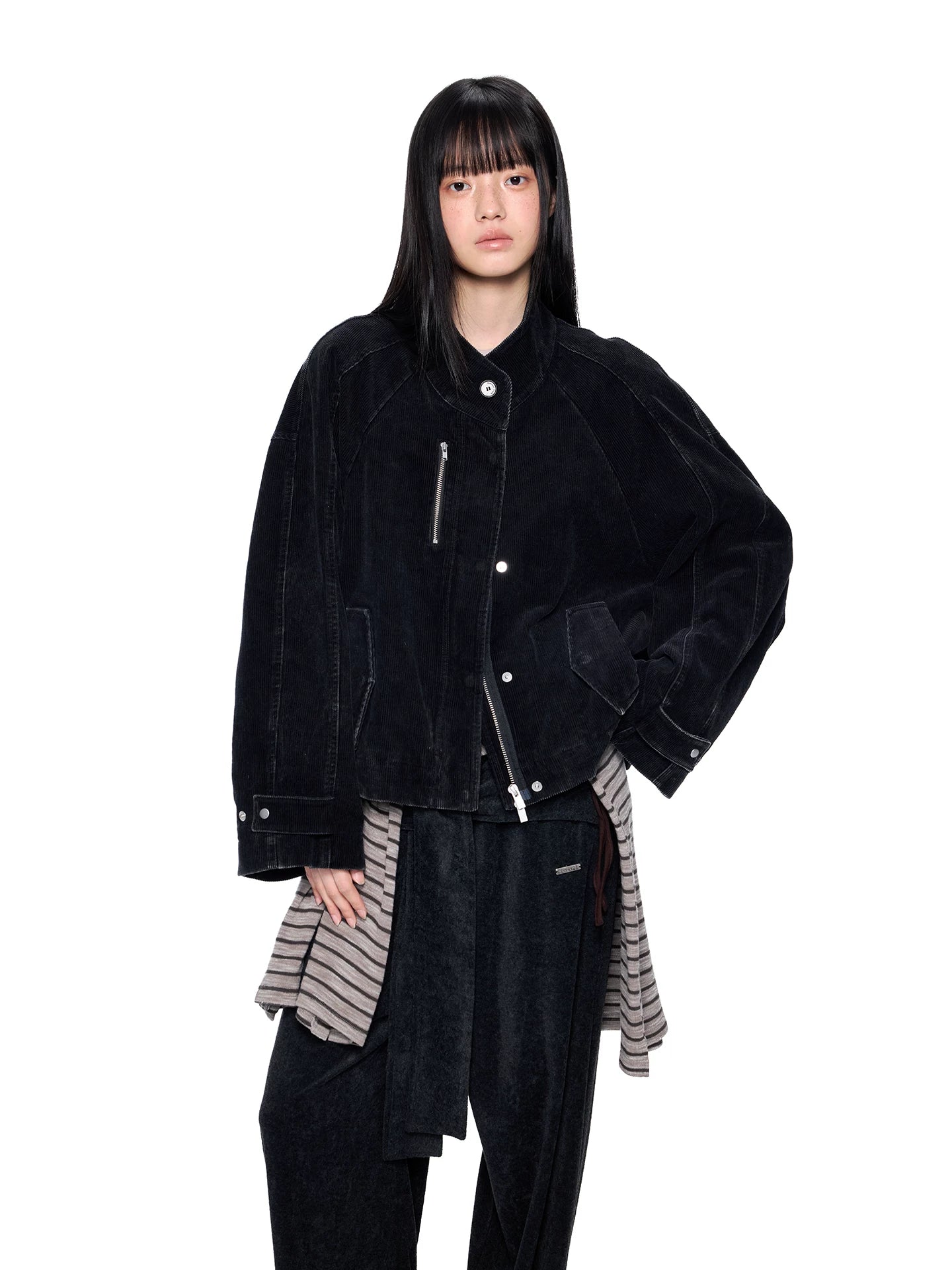 EZEK Loose and Versatile Corduroy Short Jacket