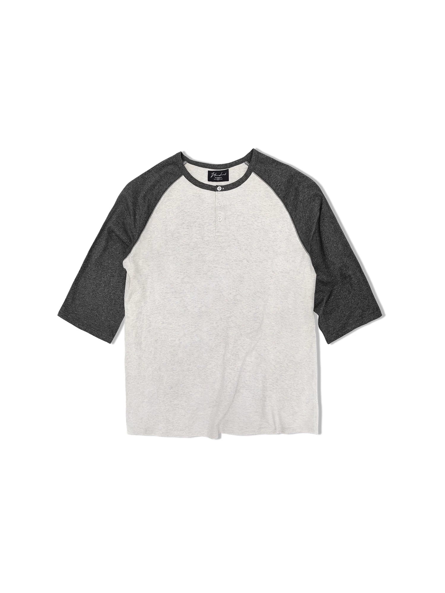 WANNA LAB Contrast Color Shoulder Casual Tee