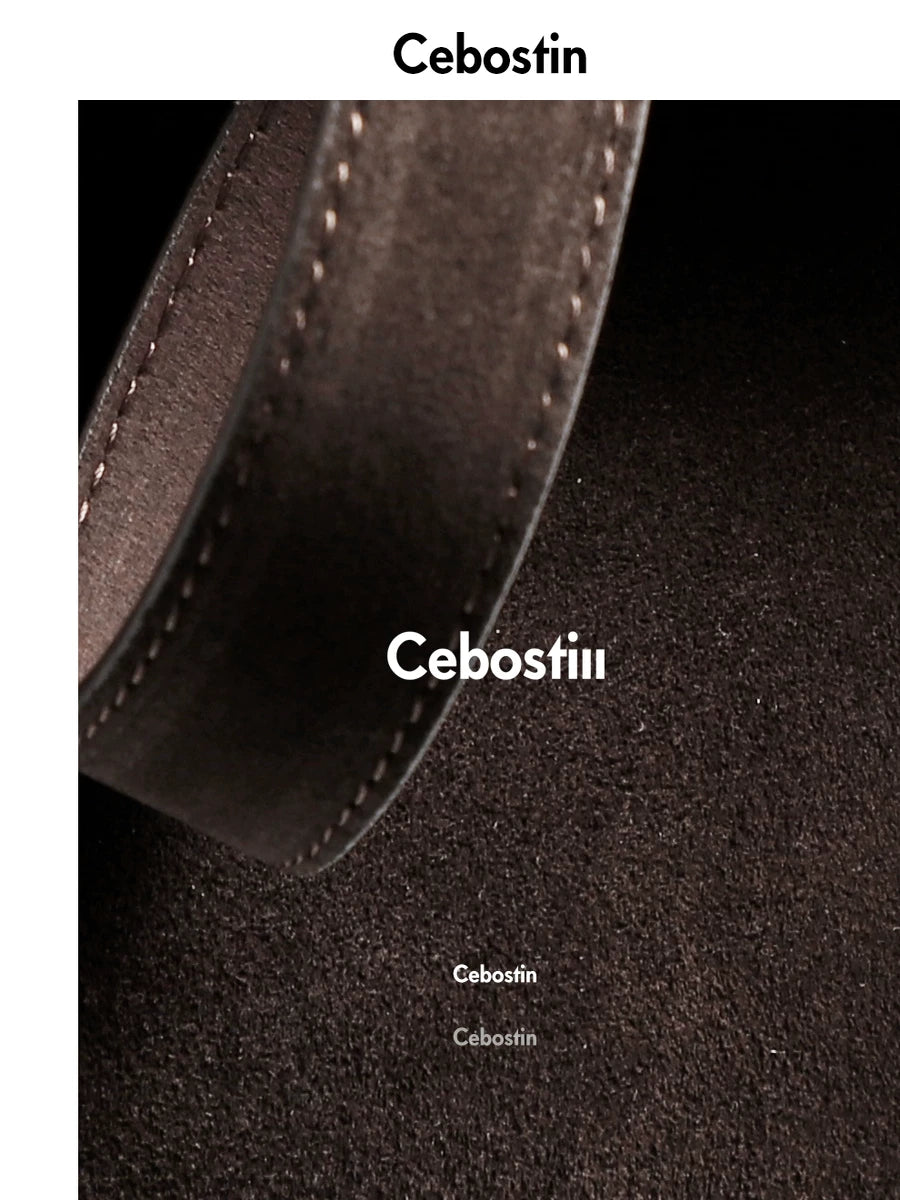 Cebostin Matte Cowhide Premium Feeling Large Capacity Armpit Bag