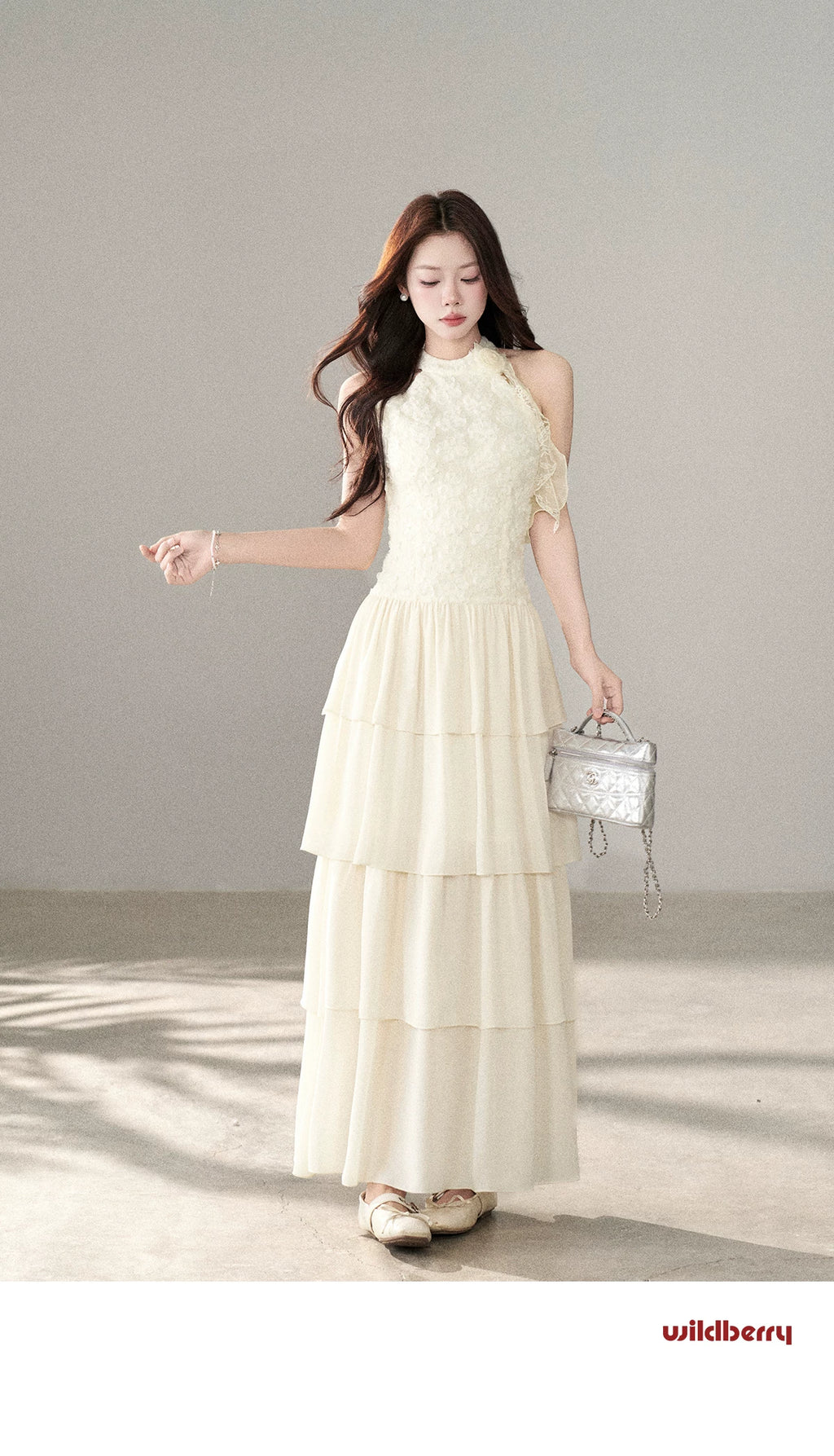 Wildberry Neck Waist Temperament Dress