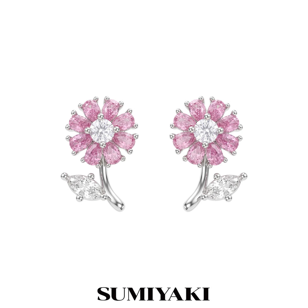 SUMIYAKI Exquisite Diamond-encrusted Stacked Earrings