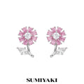 SUMIYAKI Exquisite Diamond-encrusted Stacked Earrings
