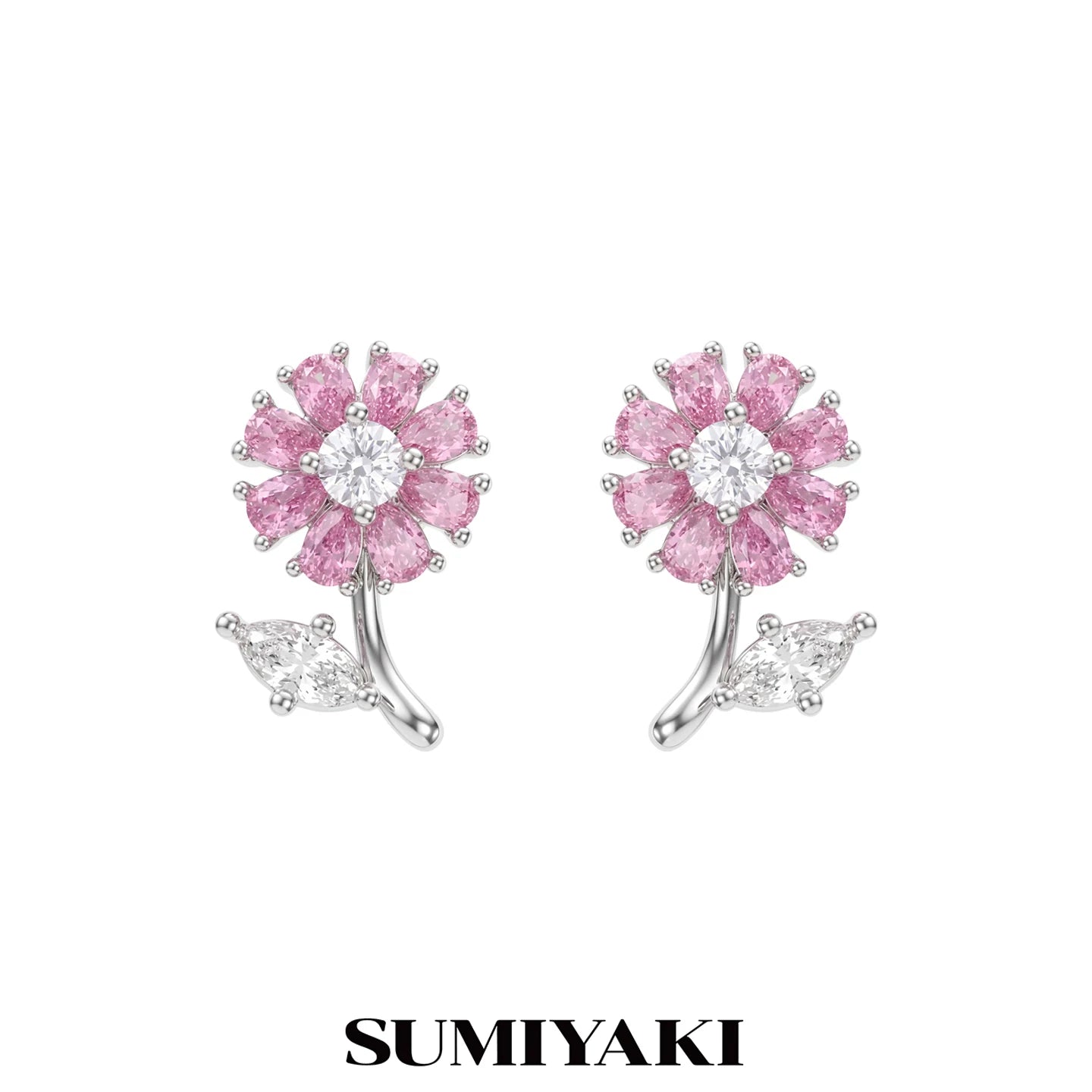 SUMIYAKI Exquisite Diamond-encrusted Stacked Earrings