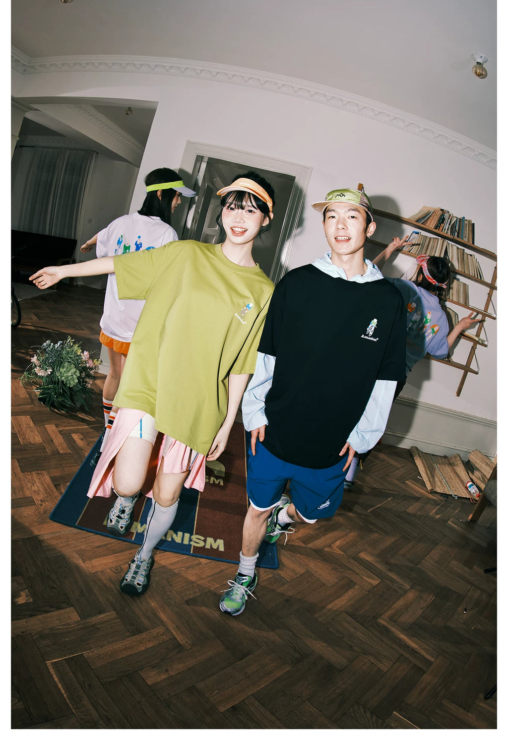 Lemanism Cartoon Embroidery Loose Tee