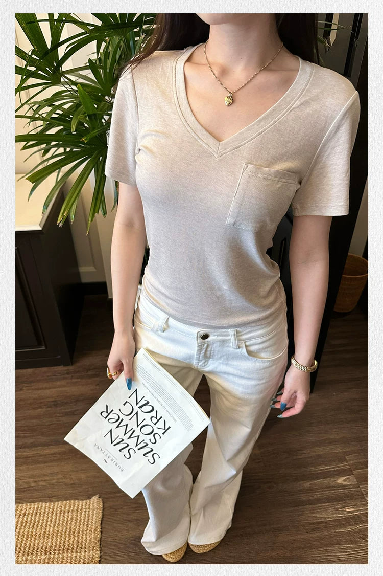 Popchee Low Waist Wide Leg Skinny Jeans