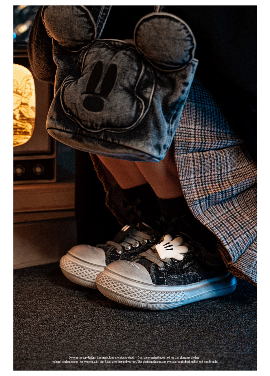 OLDORDER Thick-soled Heightening Big-head Casual Shoes